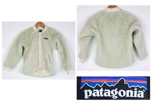 Patagonia Jacket Girls Small 7/8 Deep Pile Natural #W3591 - Picture 1 of 16
