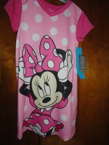 Size Small 5/6 Minnie Mouse Pink Nightgown NWT Disney Store - Picture 1 of 2