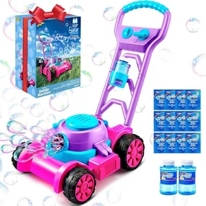 Bubble Lawn Push Mower Toddler Toys Outdoor Backyard Garden Gear Sound Effects - Picture 1 of 18