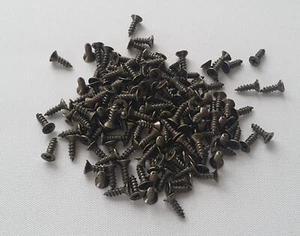 100Pcs Tiny Brown Screws 8mm Door DollsHouse Wood Projects Boxes and Chest Lid - Picture 1 of 4
