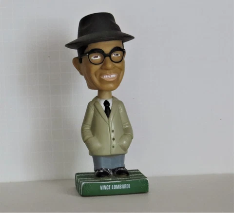 Vince Lombardi Bobble Head 2001 Bosley Bobbers NFL Green Bay Packers VG (No Box) Cover