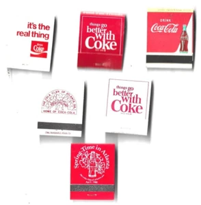 COCA-COLA MATCH BOOKS 6 DIFFERENT ALL FULL1 #18 - Picture 1 of 1