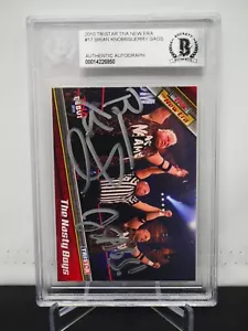 BRIAN KNOBBS JERRY SAGS 2010 TRISTAR TNA THE NASTY BOYS BGS AUTHENTIC AUTO 16886 - Picture 1 of 2