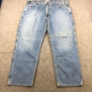 Carhartt Jeans Mens 42x29 Light Wash Straight Leg Workwear Denim * - Picture 1 of 15