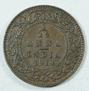 Moneda India Britanica 1/12 ANNA 1914 | World Coins - Imagen 1 de 2