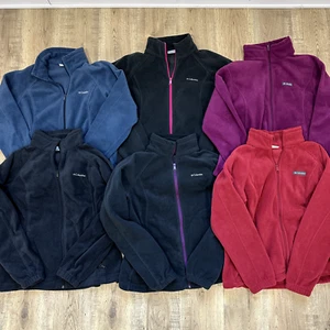 Lot of 6 Columbia Full Zip Fleece Jackets Women’s Size XL / 1X Outdoor Casual - Picture 1 of 16