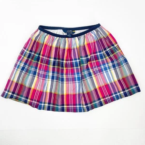 POLO RALPH LAUREN Skirt Size Girls Medium 8-10 Madras Plaid Tartan Stretch Pony - Picture 1 of 9