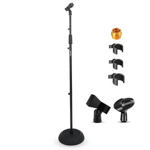 5Core Mic Stand Floor Adjustable Round Base Universal Metal Microphone Stands - Picture 1 of 8