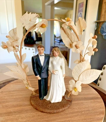 De colección Años 40 50 Aniversario de Boda Decoración de Pasteles Novia Novio Morena 6" Foto 1 de 4