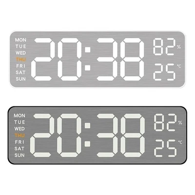 9 Inch LED Table Clock with Humidity Feature and Modern Design for Home Decor - Image 1 of 4