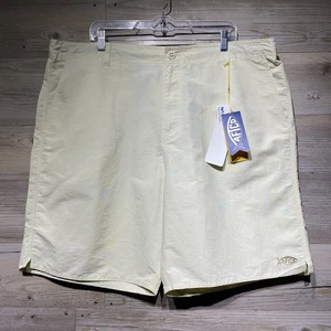 AFTCO Everyday Shorts Nylon Active Fit UPF 50 Mens 42x9 Bone Cream Fishing Beach - Picture 1 of 11