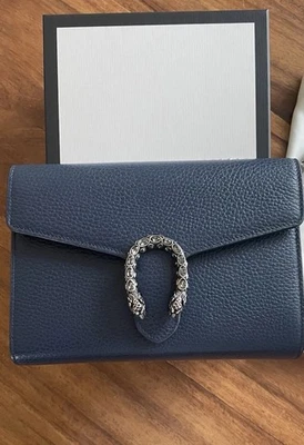 Gucci Dionysus Navy Leather shoulder bag with Crystal Jewelled Tiger Head design - Image 1 of 4