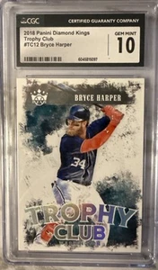 2018 Panini Diamond Kings TC12 Bryce Harper Trophy Club CGC 10 Gem Mint Pop 2 - Picture 1 of 2