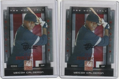 2008 Donruss Elite Extra Edition Yeicok Calderon Red Status auto RC /25 - (x2) - Image 1 of 2