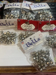 252 Pcs Silver Finish Jingle Bells Xmas DIY Craft Project Jewelry 13mm - 1/2” - Picture 1 of 11