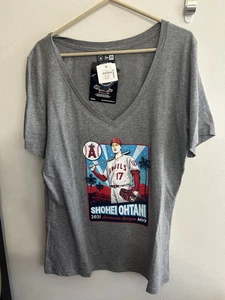 Los Angeles Angels Shohei Ohtani Gray T-Shirt Women X-Large XL New With Tags MVP - Picture 1 of 5