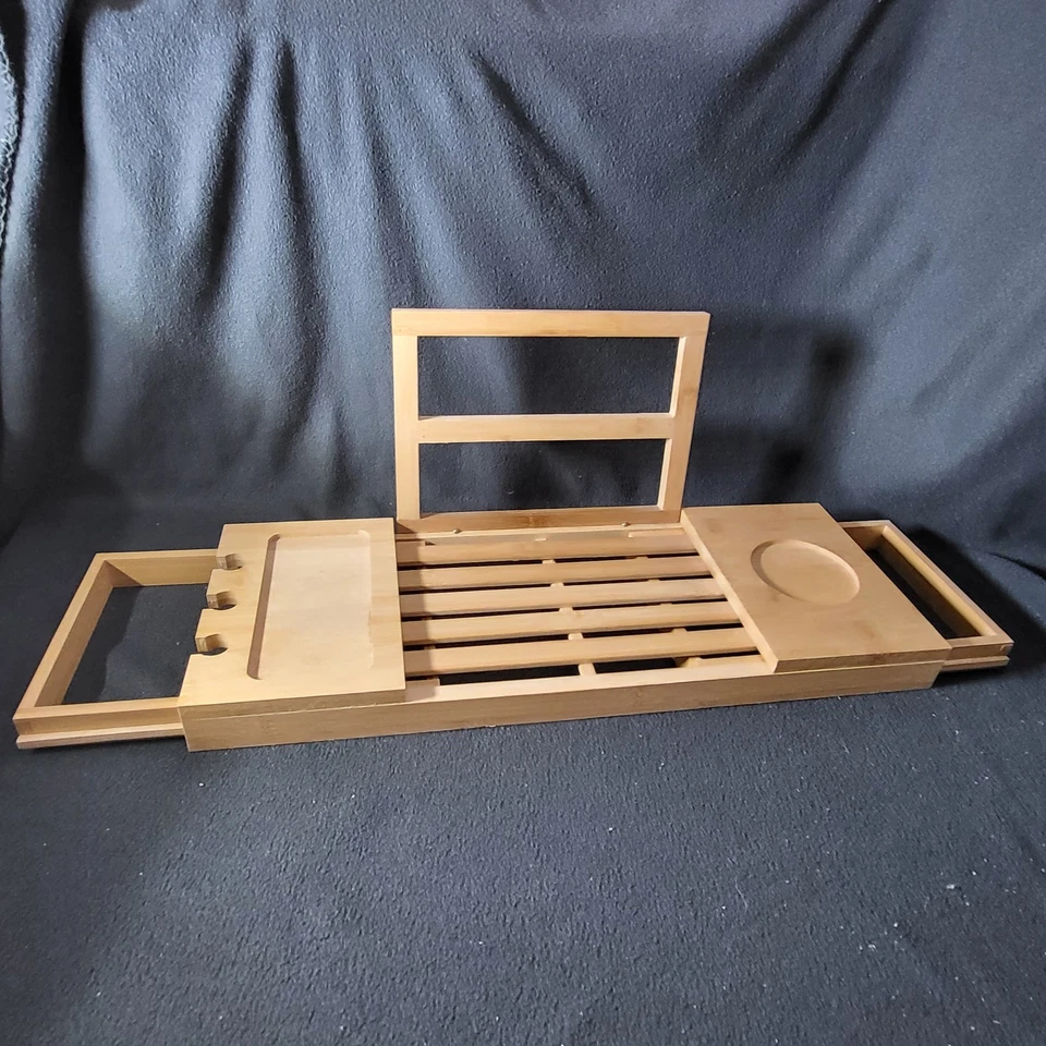 Badewannenaufsatz Aus Holz Mit Buchstütze Badewannentablett - Bild 1 von 1