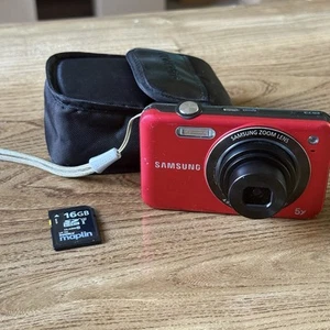 Samsung ES73 12,2 megapixel fotocamera digitale - rosso raro zoom 5X e scheda SD e custodia - Foto 1 di 24