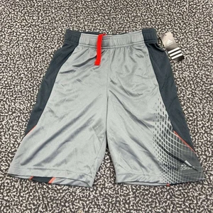Adidas Athletic Shorts Youth Medium Gray Climalite Drawstring Outdoor New - Picture 1 of 10