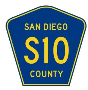 San Diego County Straße S10 Route Autobahn Aufkleber Decal R8328 - Bild 1 von 1