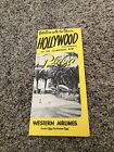  WESTERN AIRLINES 1950s Hollywood Plaza Hotel Brochure Pamphlet