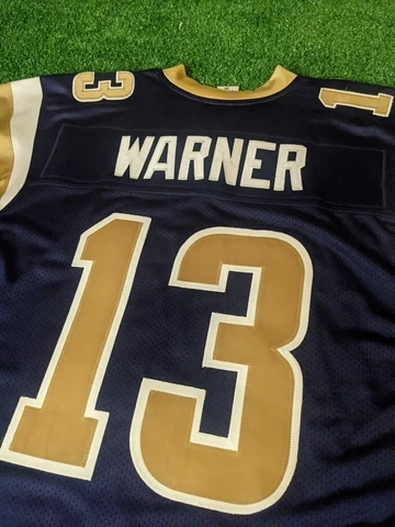 NFL Football Sewn Reebok Kurt Warner St. Louis LA Rams Size 50 Large Cover