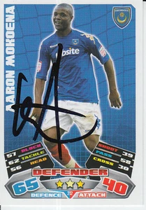 TARJETA DE PORTSMOUTH FIRMADA A MANO AARON MOKOENA MATCH ATTAX 11/12. - Imagen 1 de 1