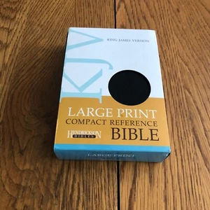 KJV Large Print Compact Reference Bible Bonded Leather Black - Picture 1 of 19