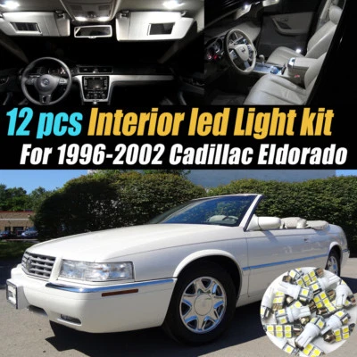 12Pc Super White Car Interior LED Light Bulb Kit for 1996-2002 Cadillac Eldorado - Image 1 of 4