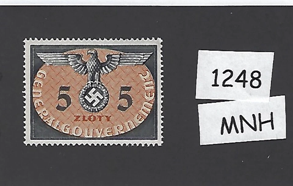 Sello MNH / 5ZL Sc N015 1940 / Tercer Reich Alemania / Polonia ocupada Esvástica Foto 1 de 1