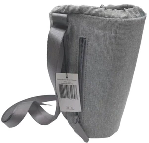 New Vera Bradley Lighten Up Water Bottle Crossbody Bag Medium Heather Gray - Picture 1 of 6