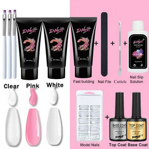 Quick Building Nail Extension Gel Enhancement Poly UV Gel Lid Cup Nail Brush Kit - Picture 1 of 12
