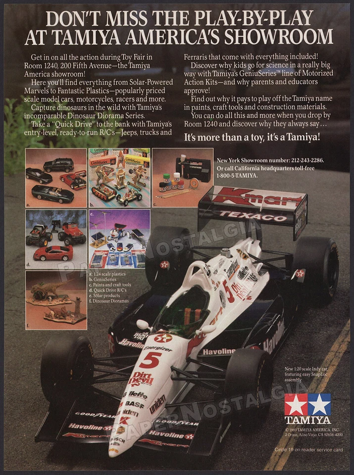 TAMIYA - Original 1994 Comercio Anuncio / Anuncio _ Newman Haas Texaco Lola T93 Indy Foto 1 de 1