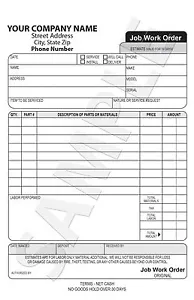 250 formulario de pedido de trabajo personalizado sin carbono/factura - Imagen 1 de 1