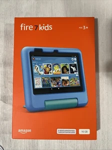 Amazon Fire 7 Kids - 7" Tablet (2023) 16GB - Blue, 6 Month Subscription Kids+ - Picture 1 of 2