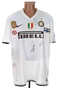 CAMISETA DE FUTBOL VISITANTE INTER MILAN ITALIA CENTENARIO 2008/2009 XXL FIRMADA - Imagen 1 de 12