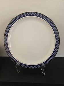 Mikasa Aztec Blue Chop Plate Potter's Touch Serving Platter Hairline Crack - Picture 1 of 7