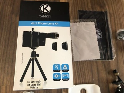 Camkix 4in1 телефон объектива набор для Samsung S4 4in1 белый - Изображение 1 из 3