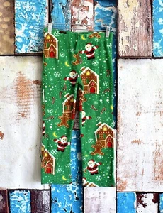 Unisex Unbranded Pajama Pants Christmas Santa Gingerbread SMALL Green PRE-OWNED - Picture 1 of 9