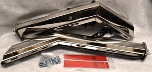 SS Comm'l Truck Angled Spring Loaded Mud Flap Hanger Kit RH & LH - SS 1.125" - Picture 1 of 2