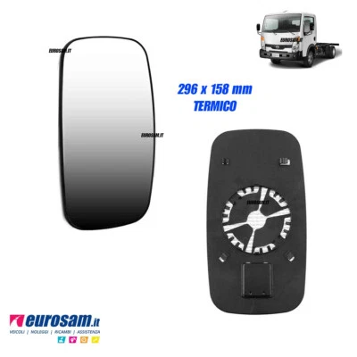 VETRO PIASTRA SPECCHIO DX SX PER NISSAN CABSTAR NT400 DAL 2013 IN POI TERMICO - Immagine 1 di 2