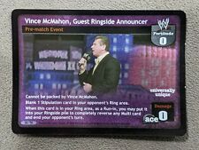 WWE Raw Deal CCG TCG Vince McMahon Guest Ringside Announcer Promo Foil 03 TK