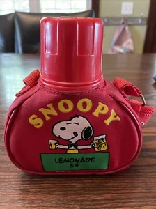 Peanuts Snoopy Lemonade 5 Cents Canteen Thermos with Removable Cover - Picture 1 of 5