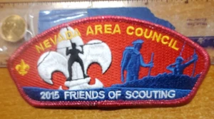 BSA Nevada Area Council, CSP, SA-46, 2015 Friends of Scouting red mylar - Picture 1 of 2