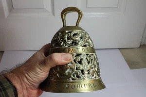 Large Antique Brass Monastery/Sanctuary/Church Bell Very Ornate And Heavy - Bild 1 von 4