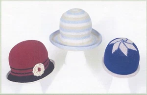 Schwalbenschwanz Designs Häkelanleitung C1.3 3 Hüte zum Häkeln Sonnenhut, Stern & Blume - Bild 1 von 3