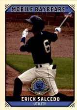 2019 Mobile BayBears Choice 20 Erick Salcedo Valencia Venezuela VZ Baseball Card