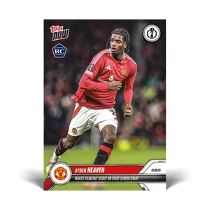 Topps NOW Europa League 2024/2025 - Card 025 - Ayden Heaven - Manchester United - Imagen 1 de 2