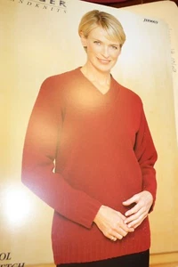 Jaeger Knitting Pattern JH0069 Wool Stretch VNeck Sweater Crossover Edging 32-42 - Picture 1 of 1