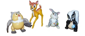 Juego de 4 juguetes vintage McDonalds Disney BAMBI, FLOWER OWL & THUMPER - Imagen 1 de 5